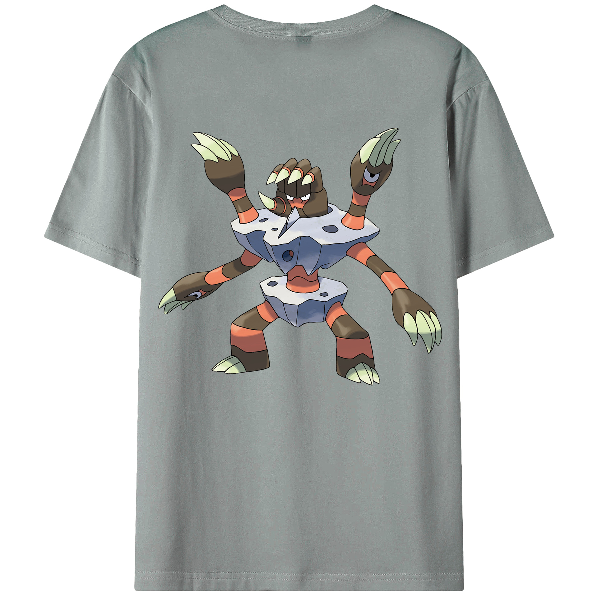 （画像用） ポケットモンスター Pokémon 綿100％ メンズ半袖Tシャツ（バックプリント） 通気性